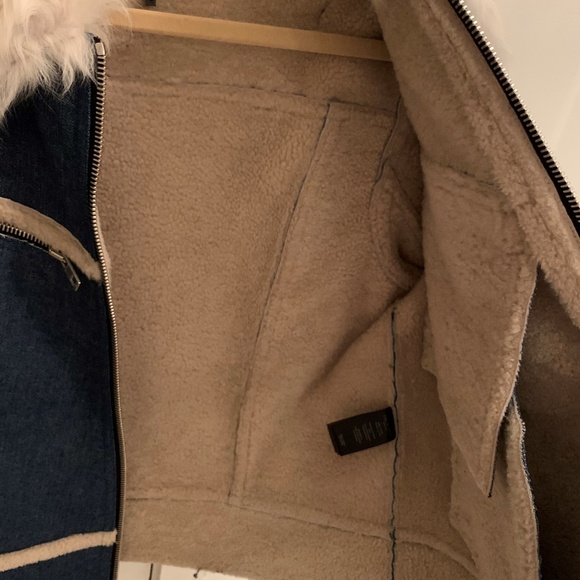 Rag & Bone Dyed Lamb Shearling Collar Trim Jacket - Picture 7 of 8